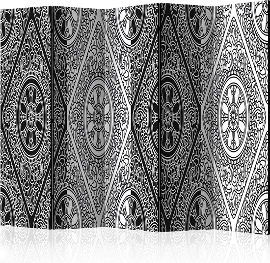 Kamerscherm – Scheidingswand – Vouwscherm – Ethnic Monochrome II [Room Dividers] 225×172 – Artgeist Vouwscherm