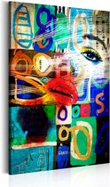 Schilderijen Op Canvas - Schilderij - Kiss of Modernity 80x120 - Artgeist Schilderij