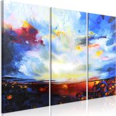 Schilderijen Op Canvas - Schilderij - Colourful Sky (3 Parts) 90x60 - Artgeist Schilderij