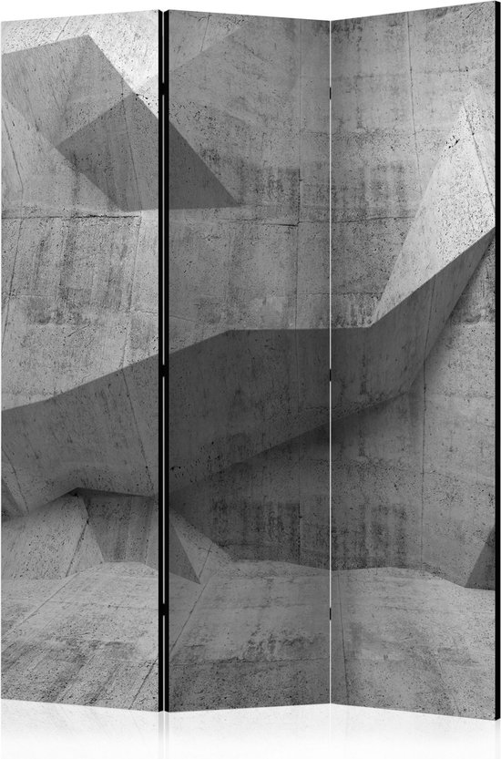 Kamerscherm - Scheidingswand - Vouwscherm - Concrete Geometry [Room Dividers] 135x172 - Artgeist Vouwscherm