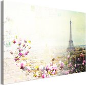 Schilderijen Op Canvas - Schilderij - Postcards from Paris (1 Part) Wide 120x80 - Artgeist Schilderij