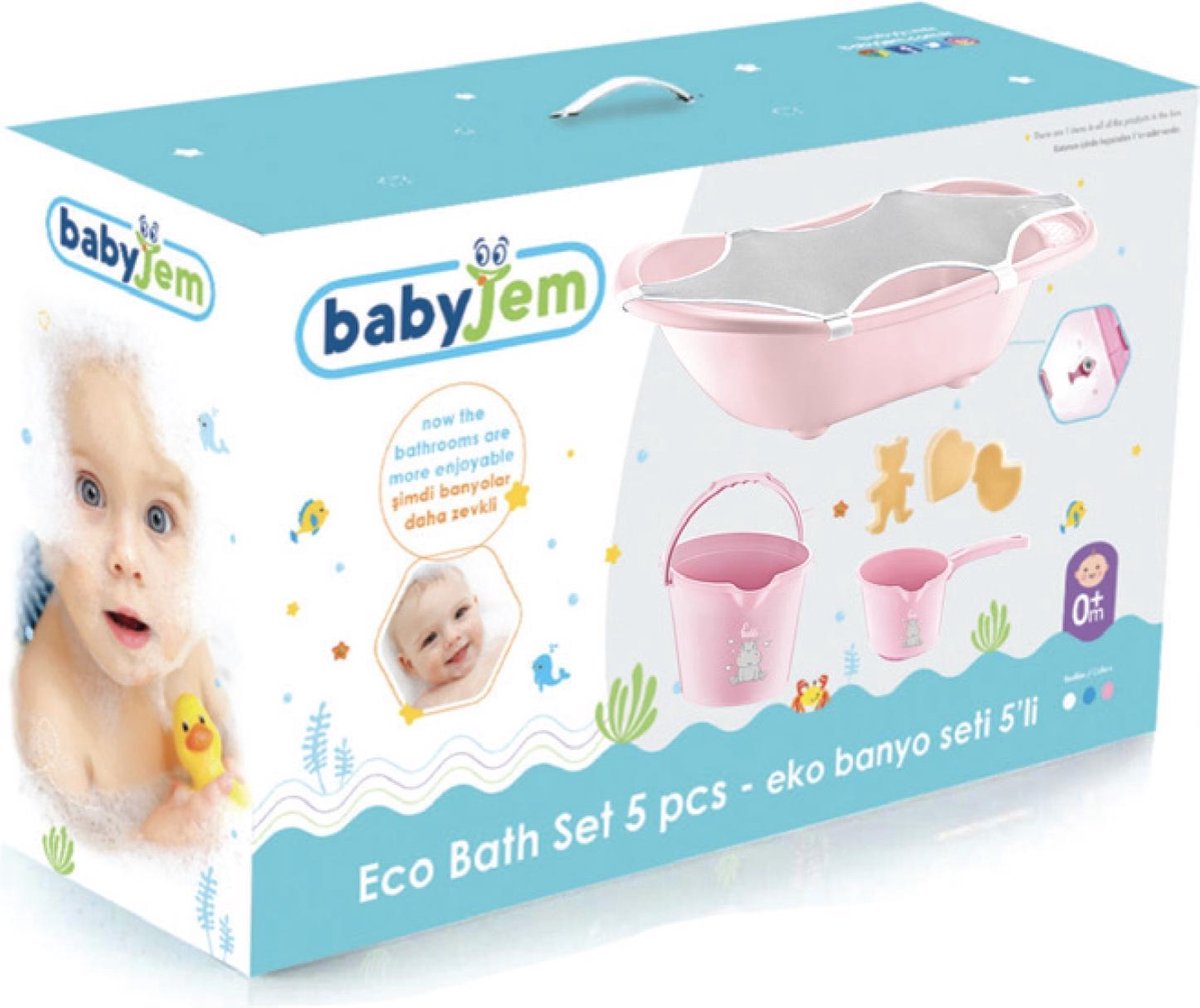 Hinder Ontslag nemen Reisbureau Baby Badje - BabyJem Badset - Babybadje - Complete babybad set - Roze |  bol.com