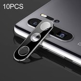 10 stuks titanium legering metalen camera lens beschermer gehard glas film voor Huawei P30 Pro (zwart)