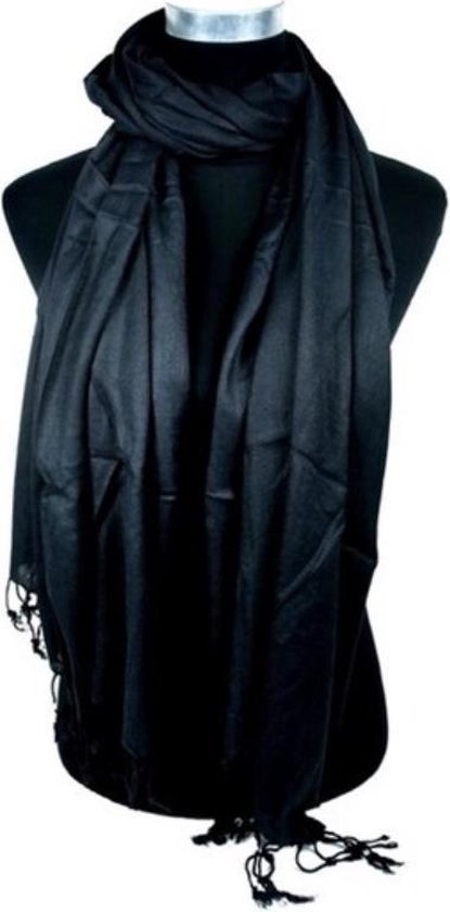 Emilie scarves - sjaal - viscose - zwart - pashmina | bol.com