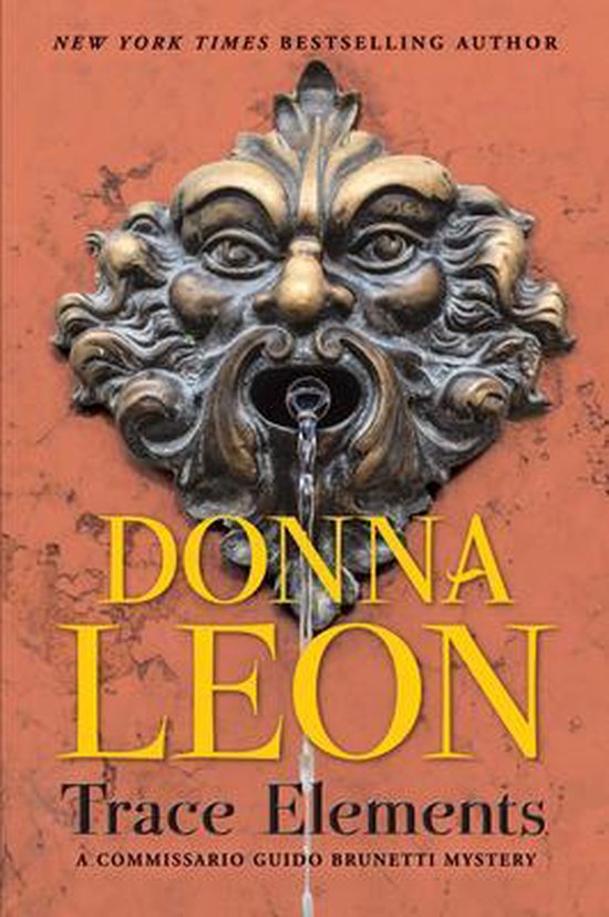 Couverture du livre: Donna Leon, Trace Elements. L'eau jaillit d'une gargouille à visage démoniaque.