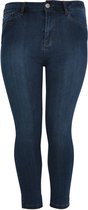 Yoek | Grote maten - dames jeans skinny 7/8 - donkerblauw