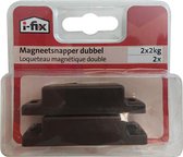 I-FIX magneetsnapper dubbel 2 x 2 kg | 2 stuks | BRUIN