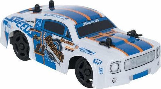 Race Tin Petite Voiture Télécommandée Car Muscle Car - Bleu Et Blanc - 1:32  - 8 Km/h à Prix Carrefour