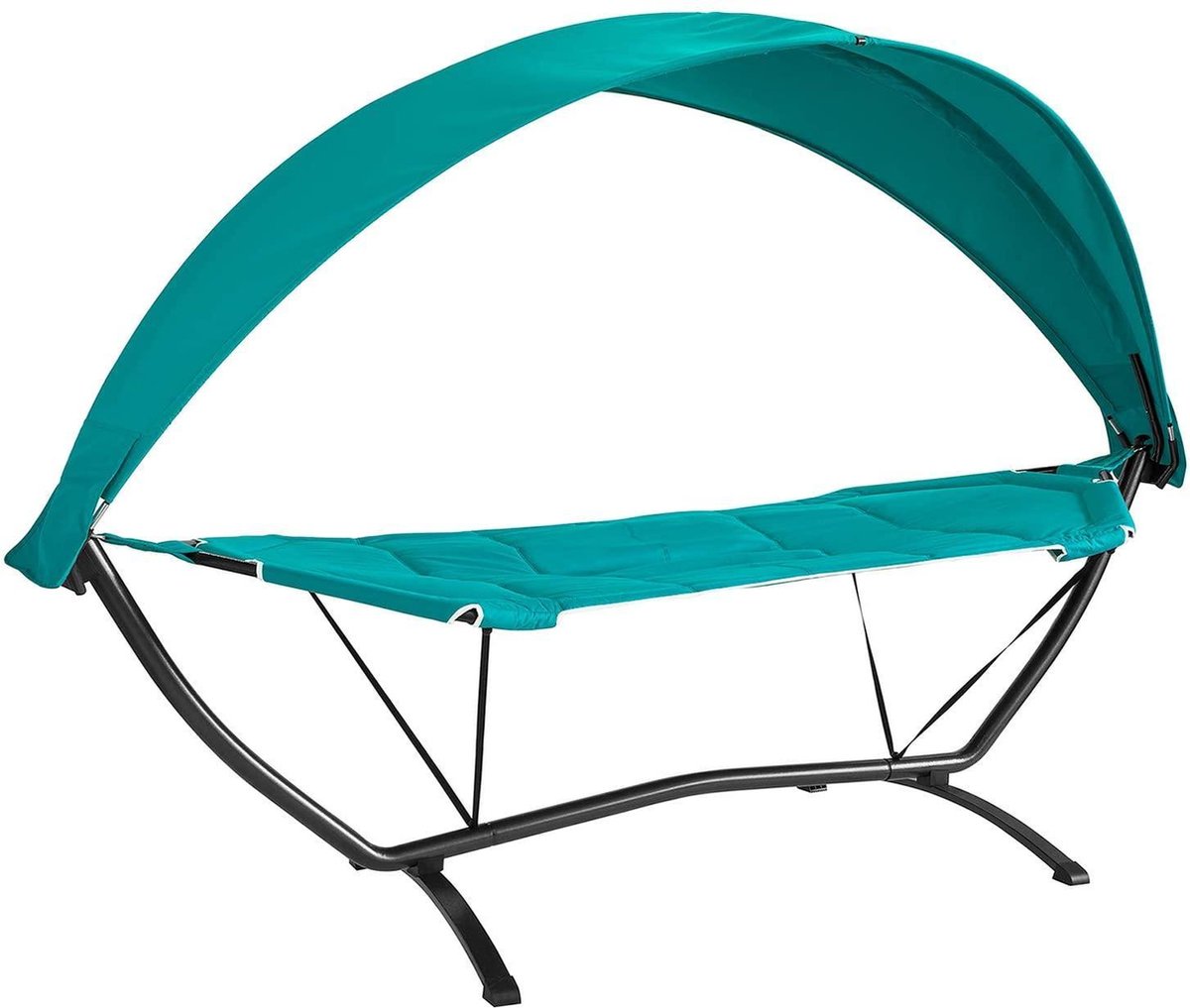 Simpletrade Hangmat - Ligbed - Met luifel - Turkoois - 273x181x115 cm