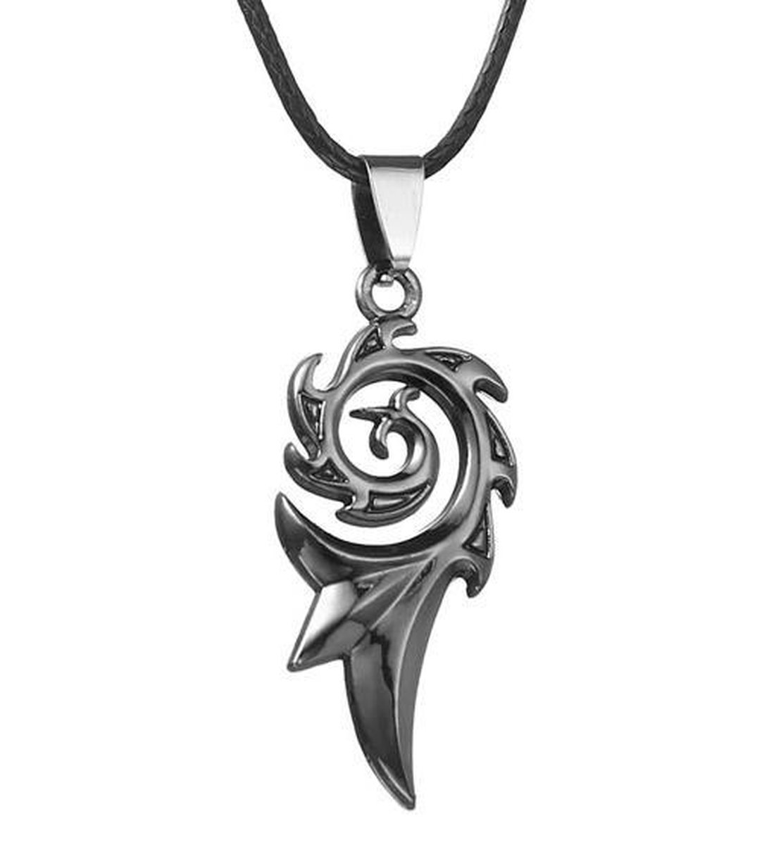 Tribal Ketting met Hanger - Zwart - Kettingen Heren Dames - Papa Cadeau Voor Mannen - Vaderdag