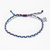 Chibuntu® - Blauw, Wit & Bordeaux Armband Heren - Original armbanden collectie - Mannen - Armband (sieraad) - One-size-fits-all