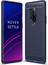 OnePlus 8 Pro Hoesje TPU Gebordsteld Blauw