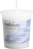Bolsius Geurkaars Geurvotive rond 53/45 Fresh Linnen (6 stuks)