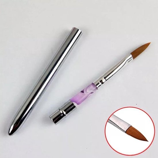 Kwalitatieve Acryl Penseel - Nageldecoratie Pen - #10 Pink Diamond