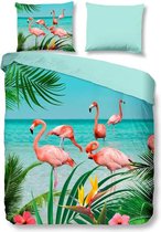 Pure Flamingo dekbedovertrek - 100% microvezel - 1-persoons
