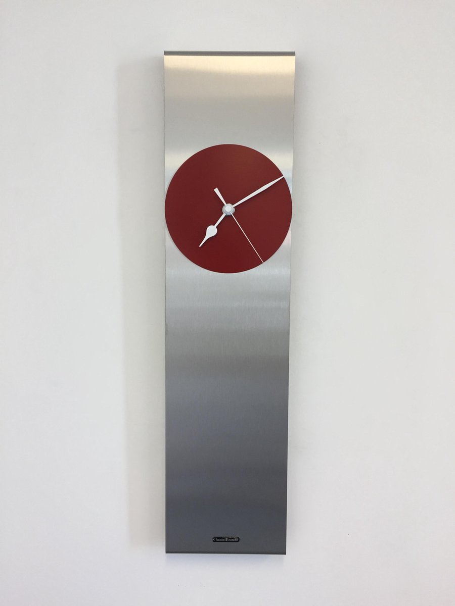 Wandklok Sky-Scraper New York RED Modern Dutch Design