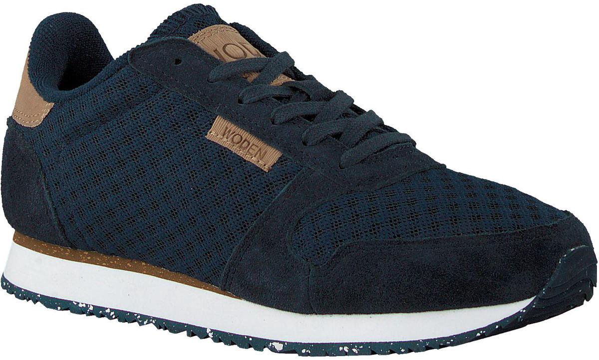 Woden Dames Lage sneakers Ydun Suede Mesh - Blauw - Maat 38 | bol.com