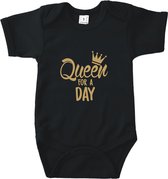 Queen for a day | Korte mouw 74/80 zwart