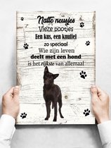 Wandbord hond: Austrailian Celpie - 30 x 42 cm