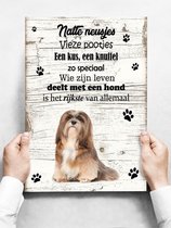 Wandbord Hond: Lhasa Apso - 30 x 42 cm