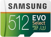 Samsung EVO Select (Plus) flashgeheugen 512 GB MicroSDXC 100 MB/s, UHS-I U3