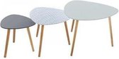 Bijzettafel Mileo - Set van 3 - Diverse kleure