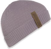 Knit Factory Jazz Gebreide Muts Dames - Beanie hat - Mauve - Warme roze Wintermuts - Unisex - One Size