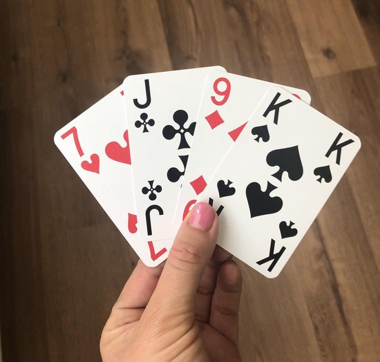 Thumbnail van een extra afbeelding van het spel ACE speelkaarten - extra grote opdruk - rood