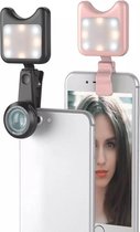 LOUZIR Cameralens voor smartphone -selfie Flashlight Smartphone Lens Clip-On Groothoeklens 15x met LED-verlichting