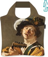Ecozz-Shopper-The Lute Player-Dirck van Baburen-rPet-bag-pliable-avec-zip-shopping-bag-bag