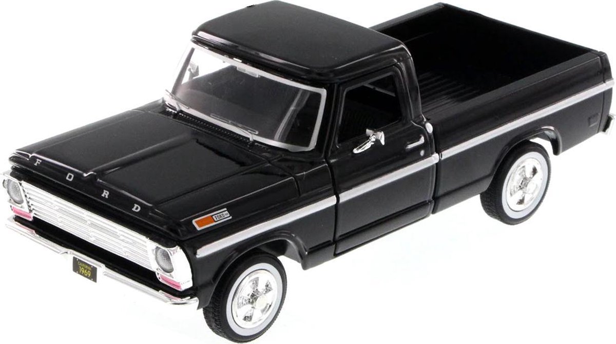 Ford F-100 Pickup (Zwart) 1:24 Motor Max