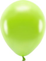 100x Lichtgroene/limegroene ballonnen 26 cm eco/biologisch afbreekbaar - Milieuvriendelijke ballonnen - Feestversiering/feestdecoratie - Lichtgroen thema - Themafeest versiering