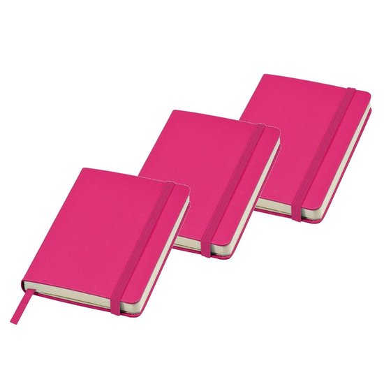 3x stuks roze luxe schriften gelinieerd A5 formaat - School schriften | bol.com