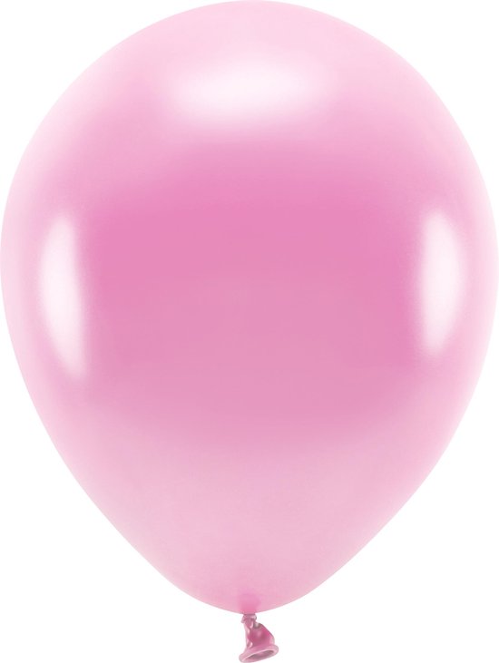 100x Lichtroze ballonnen 26 cm eco/biologisch afbreekbaar - Milieuvriendelijke ballonnen - Feestversiering/feestdecoratie - Lichtroze thema - Themafeest versiering