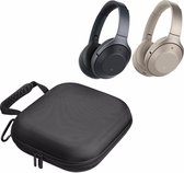 Beschermhoes Voor Sony Koptelefoons | Reistas Hoofdtelefoon | Traagschuim | Zwart