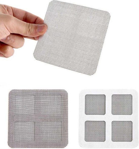 100 stuks vliegengaas reparatieset, vliegengaas, reparatie, plakband, zelfklevende raamreparatiepatches, set voor vliegengaas, raam, deur, insectenbescherming, raam, muggennet
