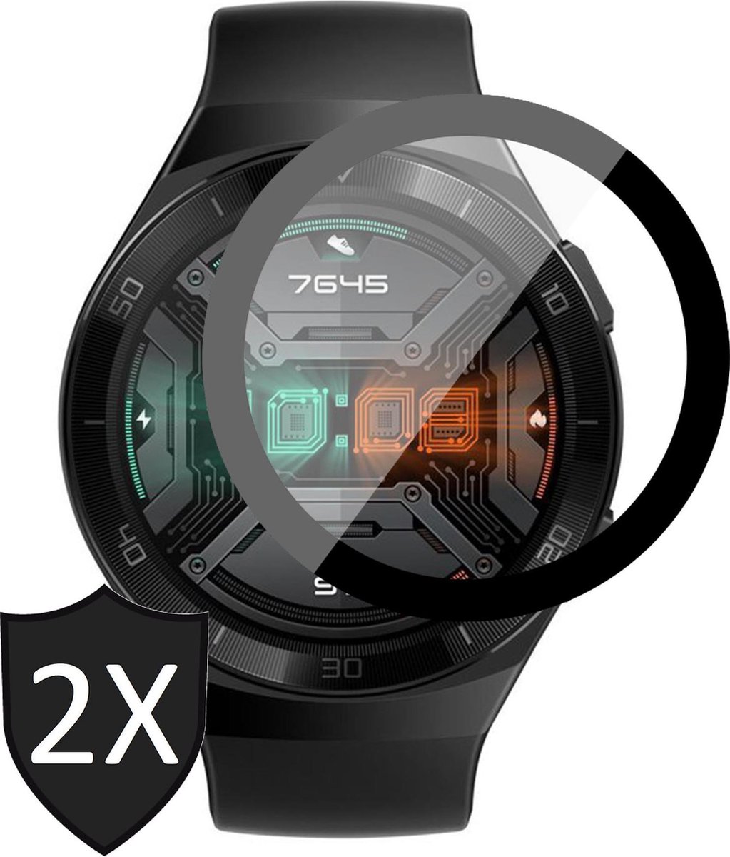 Screenprotector geschikt voor Huawei Watch GT 2e - Full Screen Protector PET - 2 Stuks