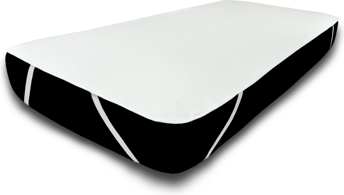 UNIFICATO waterdichte matrasbeschermer 160x200cm - 100% katoenen badstof - wit