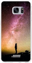 Samsung Galaxy S7 Edge Hoesje Transparant TPU Case - Watching the Stars #ffffff