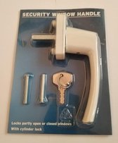 veiligheidsraamsluiting incl. 2 sleutels wit metaal