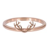 iXXXi Ring Symbol Antlers Roségoudkleurig | Maat 21