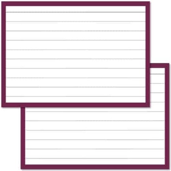 300 stuks gelinieerde indexkaarten 7,6 x 12,7 cm Flash Cards