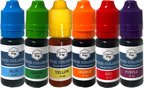 Eetbare Kleurstoffen 6 stuks - Uitgebreide Set | Topkwaliteit Voedingskleurstoffen in handig doseer-flesje | voor Taart / Bakken (Regenboogtaart)