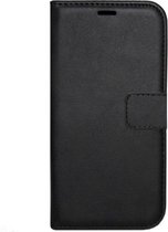 LC.IMEEKE Kunstleren Book Case Portemonnee Pasjes Hoesje Geschikt voor Samsung Galaxy A8 (2018) - Zwart