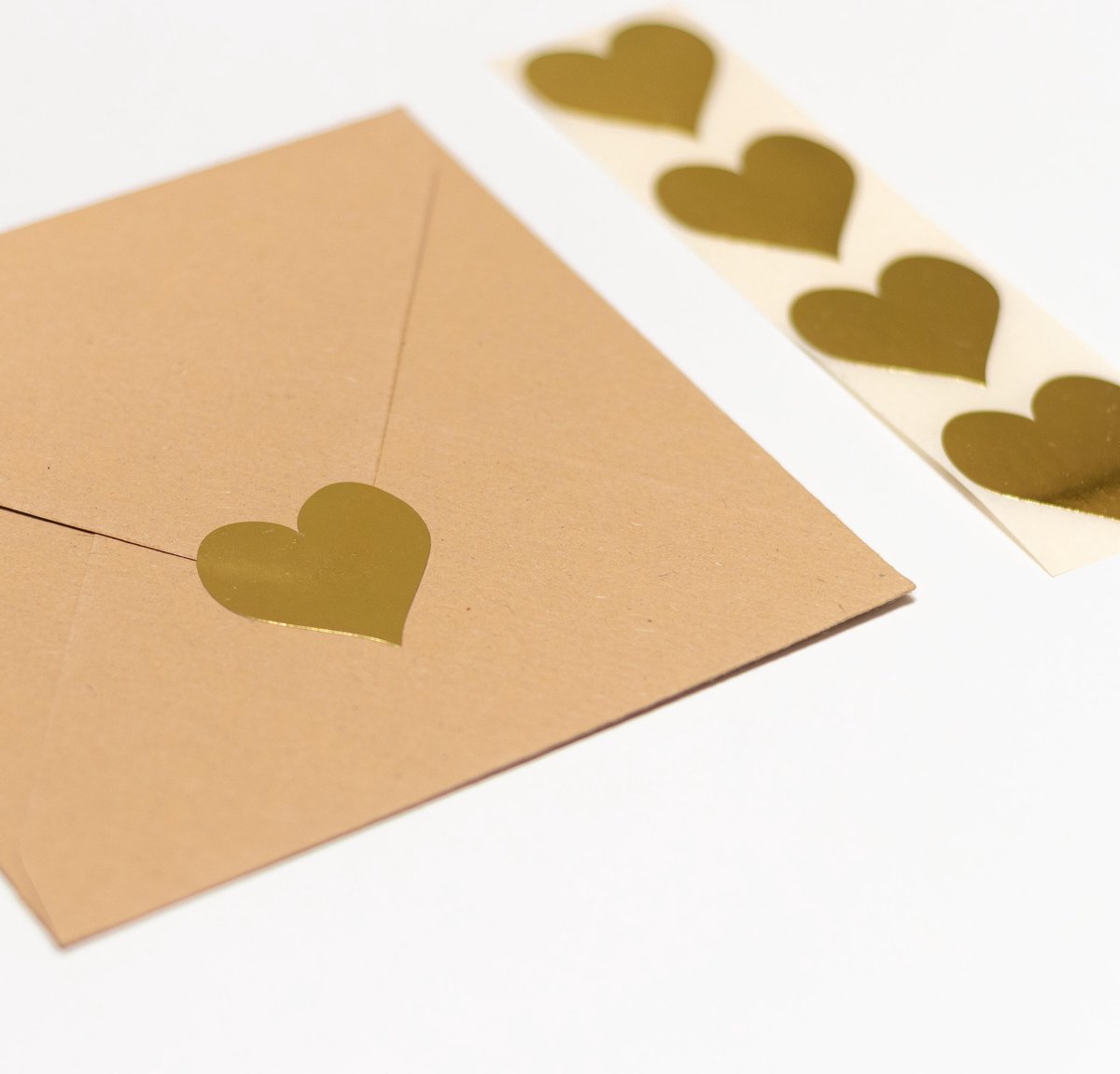 Sticker hart met goudfolie | een prachtige sticker - Plan je Feestje