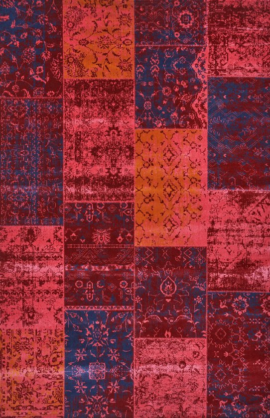 Lifa Living Patchwork Kleed Donker Grijs En Zwart 80 X 150 Cm