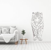 Muursticker Tiger Running - Argent - 35 x 80 cm - Sticker mural