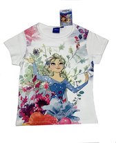Disney Frozen Meisjes T-shirt - wit/multi - Maat 98/104 (4 jaar)