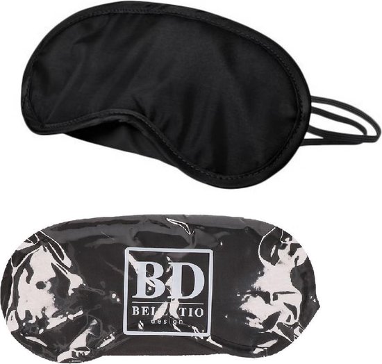 Slaapmasker zwart 2 stuks - Bellatio Design