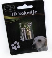 Adreskoker 2 stuks - Huisdieren ID kokertje - Hond en of Kat - 3 CM - zilver kleur en goud kleur